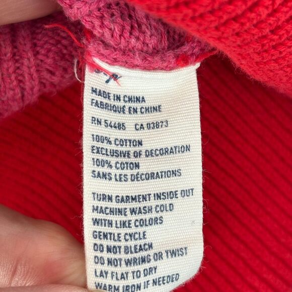 Y2K American Eagle Womens V-neck Sweater S Cable knit Striped Multicolor 2011 - Picture 10 of 13